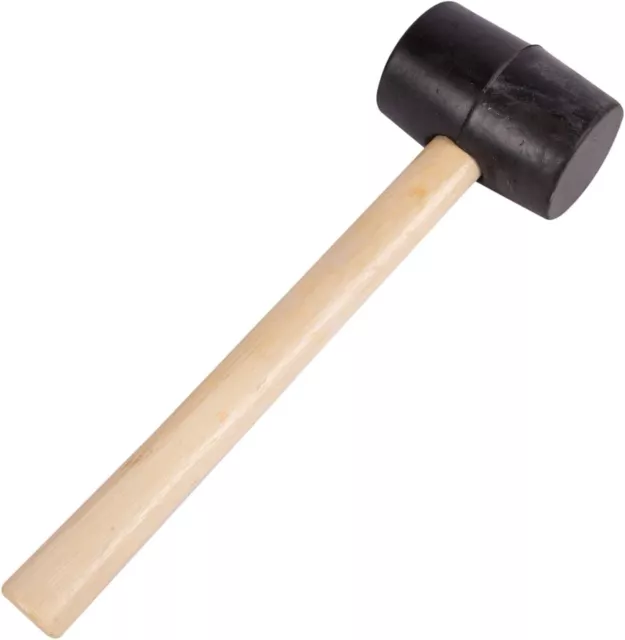 16oz Rubber Mallet Hammer Shaft Grip Handle DIY Camping Paving Tool UK