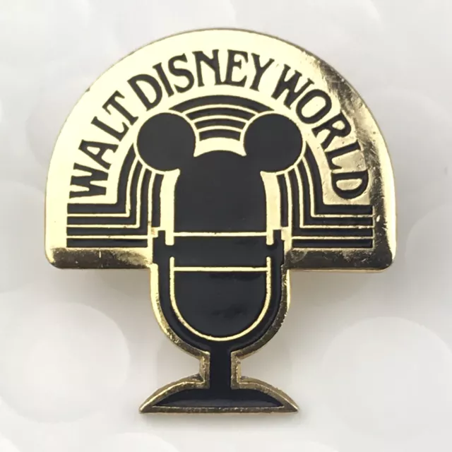 Walt Disney World Microphone With Mickey Ears Gold Tone Early 2000s