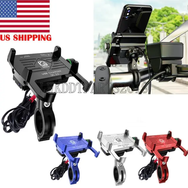 Motorcycle Aluminum Cell Phone Holder Mount Charger for Harley-Davidson Touring