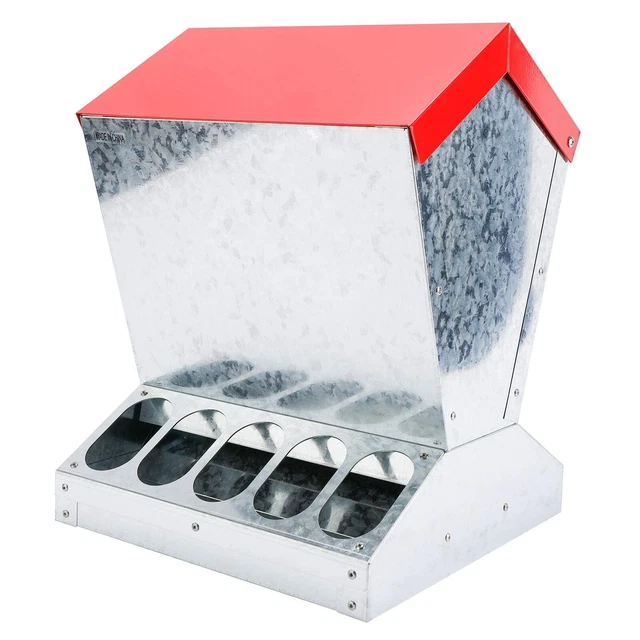Automatic Chicken Feeder Poultry No-Waste Feeder, Keep Dry and Spill Proof 25LB 