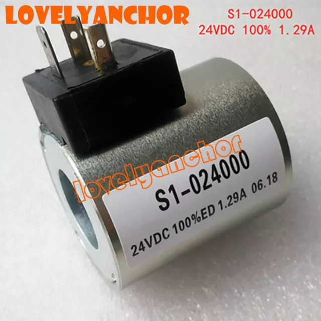 1× Parker New Version S1-024000 24VDC 100%ED 1.29A Solenoid Valve Coil