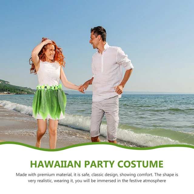 3 Pack Luau Party Supplies Leaf Skirt Hawaiian Decor Green Leaves Decor Aldult 9
