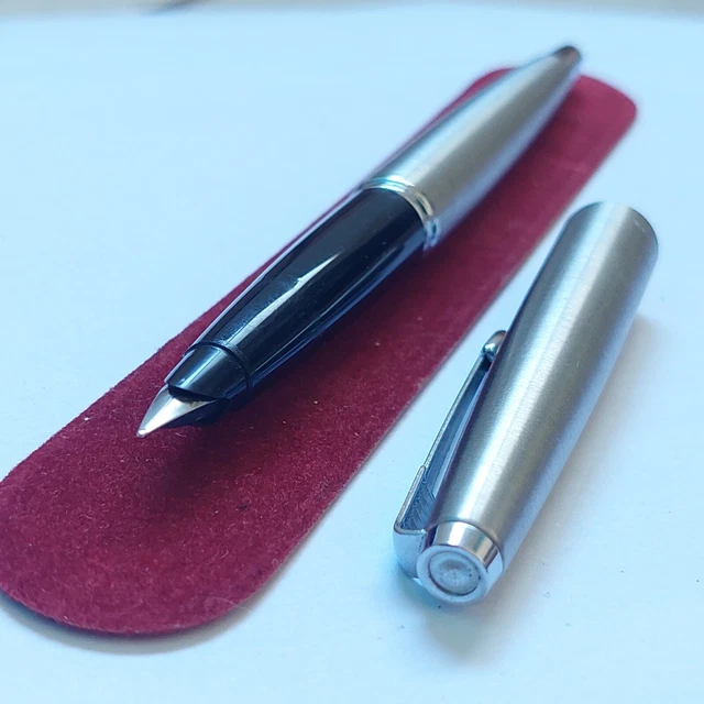 PARKER 45 Pen Fountain Nib M Vintage 70s Flighter CT Chrome Tassie Made in Spain