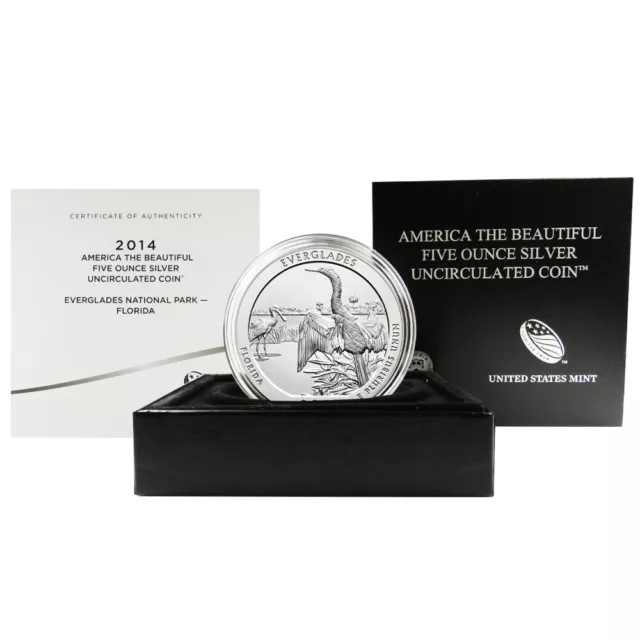 2014-P Burnished Silver ATB Everglades National Park, Box, OGP & COA