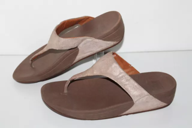 Fit Flop Shimmery Shade Thong Sandals, #C64-323, Rose, Women's US Size 9
