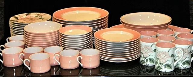 Fitz & Floyd "Rondelet Peach", "Summer Rose" and "Coquille" Dinnerware Pieces