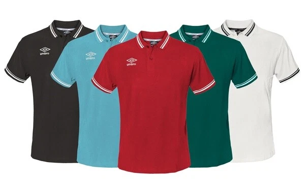 Polo Uomo Umbro RAP00125B TShirt Maglia Maglietta Mezza Manica Corta Nero Cotone