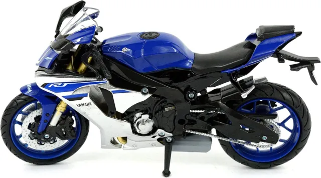 New Ray 1:12 Scale Yamaha YZF R1  Model Replica Motorbike White & Blue