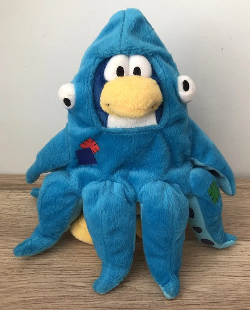 DISNEY CLUB PENGUIN 9” Blue Octopus Plush Soft Toy VGC