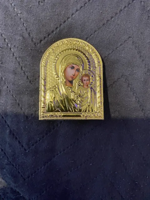 Small Vintage Religious Icon Hand Made