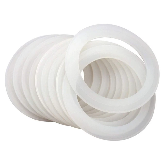 MECCANIXITY Lot de 5 joints d'étanchéité en silicone pour cafetière 6 tasses Blanc 55 x 72 x 2,5 mm
