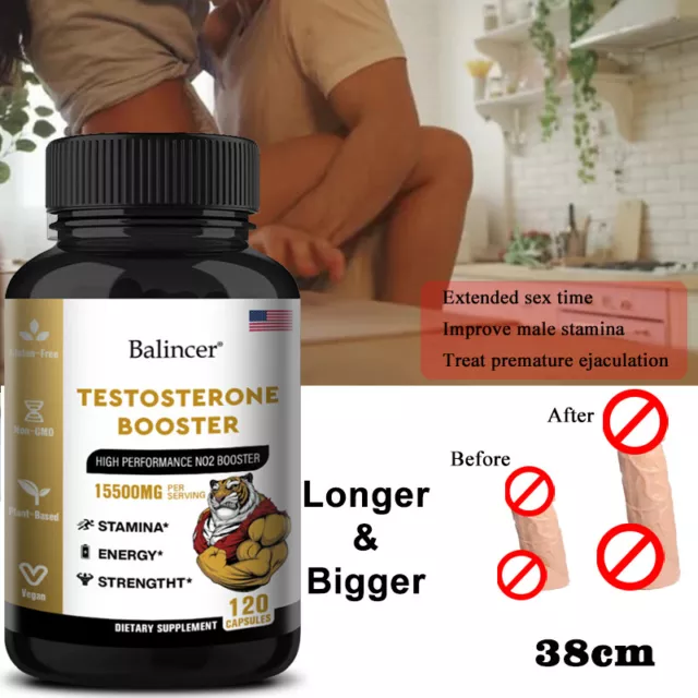 Testosterone Booster for Men - Energy Muscle Growth Strength Desire Testosteron