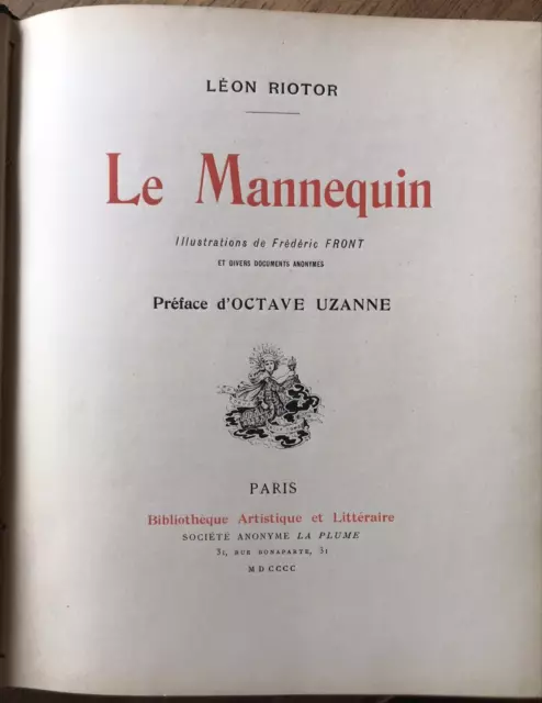 Mode Curiosa Leon Riotor Le Mannequin Éditions De La Plume 1900 2