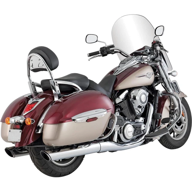 Vance & Hines 18371 Twin Slash Round Slip-On (Chrome)