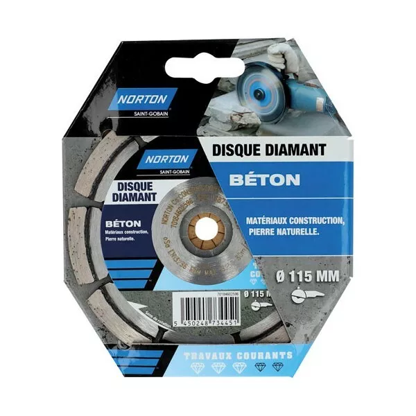 NORTON - Disque diamant 115 travaux courants construction