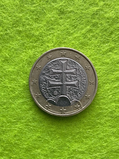 ORIGINAL 1 EURO Münze Slowakei (Slovensko) 2009 Fehlprägung $145.28