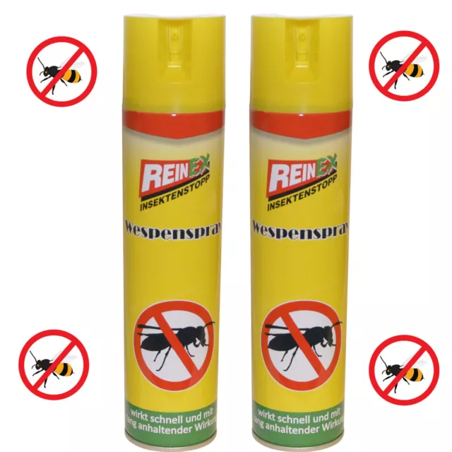 2 x 400Ml Wespen Spray Wespenspray Schaum Bekämpfung  Wespennest Insektenspray