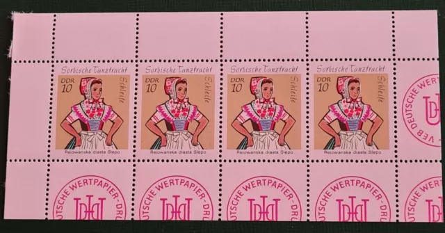 1971 Ddr Streifen Sorbische Tanztrachten Postfrisch Minr.1723 **