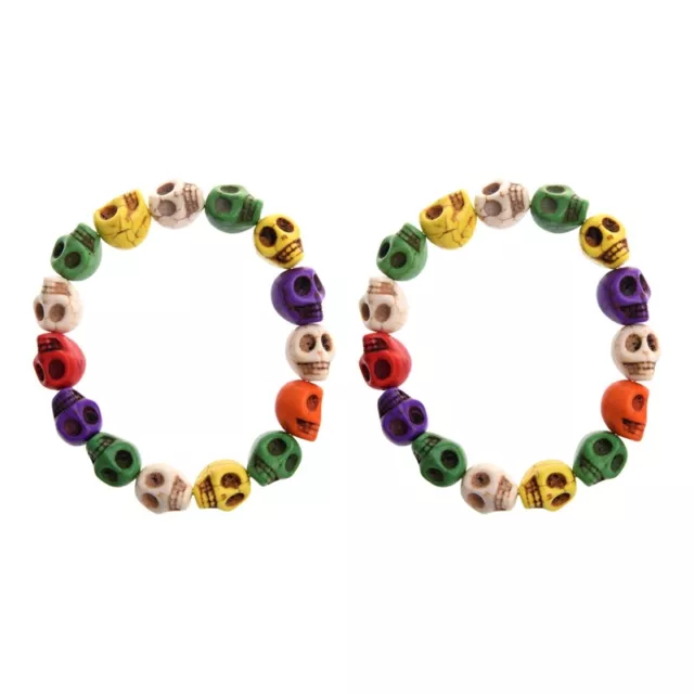 HOWLITE TURQUOISE SKULL Beads Buddhist Prayer Bracelet Mala L5X7 £4.21 -  PicClick UK