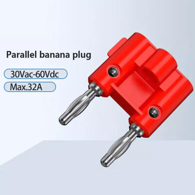 Double Row 4mm Banana Plug Connector Speaker Amplifier Plug Jack Adap:bj