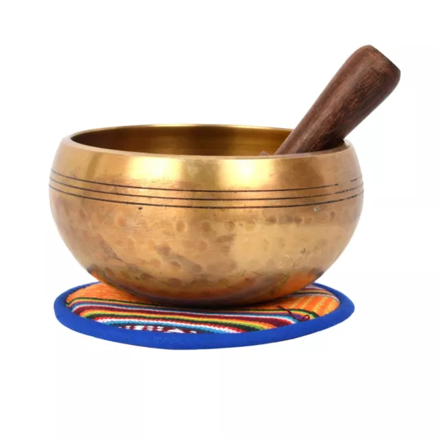 Bermoni Tibetan Hand hammered Meditation Singing Bowl with protective pouch B66