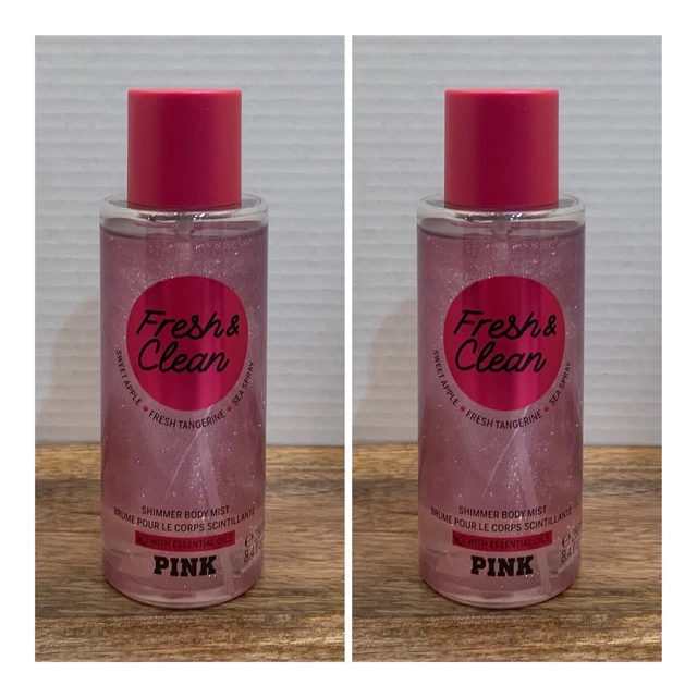 Victoria's Secret PINK Fresh & Clean Shimmer Mist ~ 8.4 fl.oz. ( Lot of 2 )