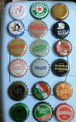 10 Fogli Raccoglitori per tappi a corona birra bottle crown caps 10 sheet binder 