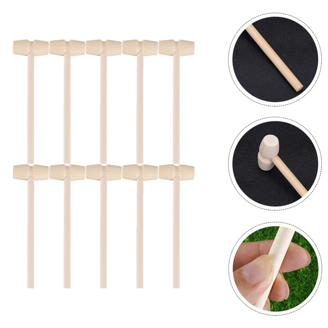20 Mini Maillets En Bois - Marteaux Petits Format Pour Cuisine, Crabe, Pâtisserie, Bricolage Enfant