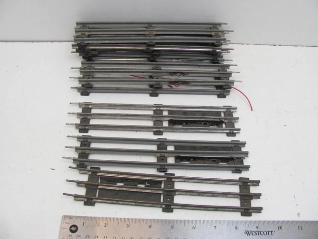 Lot Of 10 : Vintage Lionel 027 Track Standard "O" Gauge 3 Rail
