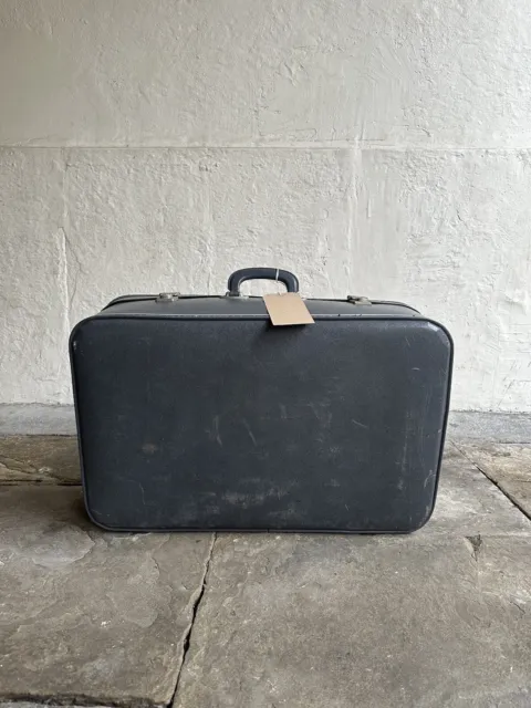 Antique Vintage 1960’s Grey Luggage Storage