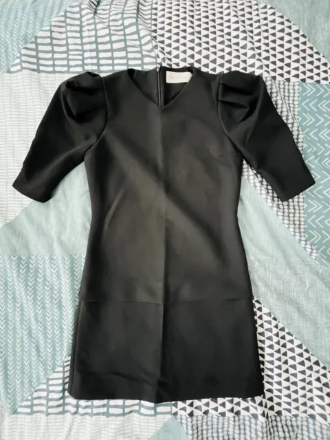 Black wool dress with short sleeves - Victoria Beckham - size S