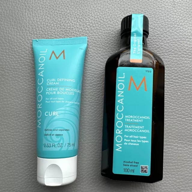 Brand New Moroccanoil Treatment Oil 100ml And Moroccanoil Curl Treatment 75ml