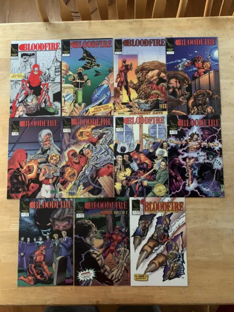 Bloodfire Comic Book Lot #1, 2, 3, 4, 5, 6, 7, 8, 9, 10, 11 1993-94 Nm/Mint
