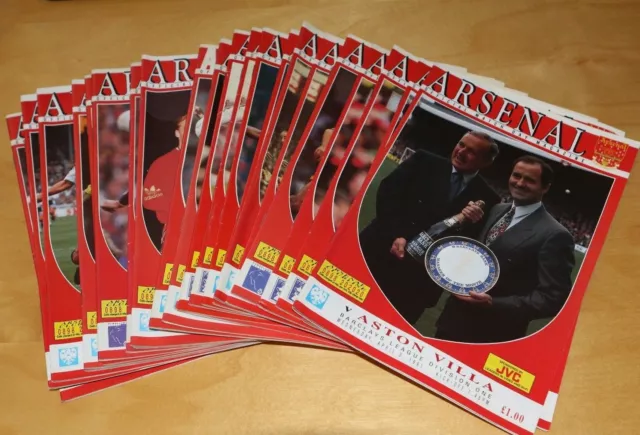 Arsenal FC - 1990-1991 Season - Home Football Programmes