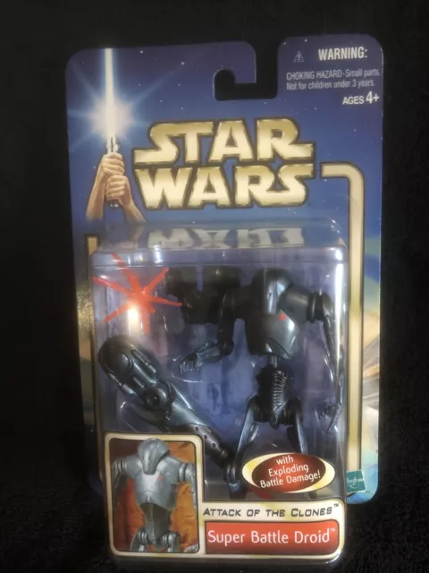 Hasbro Star Wars Attack Of The Clones Super Battle Droid Action Figure