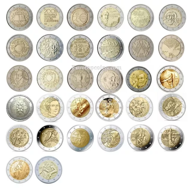 #Rm# 2 Euro Commemorative France (2007-2024) -  All Pieces - Please Choose