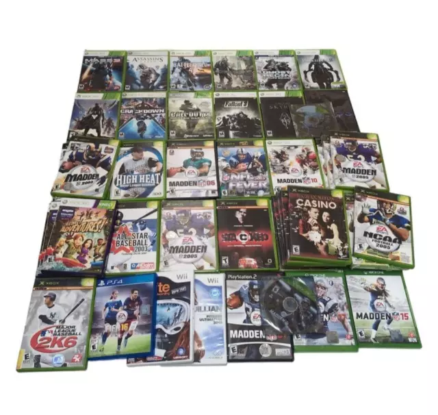 Lot of 33 Console Video Games Xbox 360 PS2 PS4 Wii Xbox One Tested