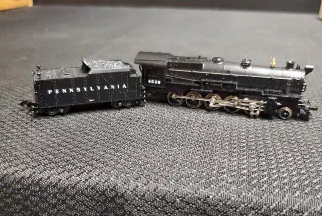 N Gauge Trix Pennsylvania Railroad 5495 Steam Locomotive With Tender. W. Germany