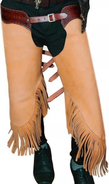 Hulara Suede Leather Western Custom Made Western Chinks Cow Leather Chaps Fringe