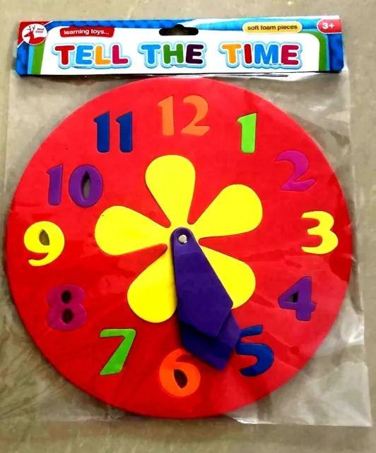 Kids Educational Learning Toys Tell The Time Soft Form Pices Clock Kids Easy To