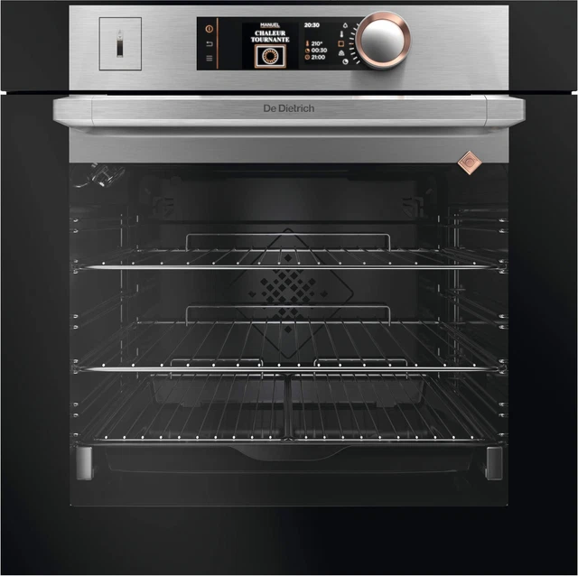de dietrich four intégrable 73l 60cm a+ pyrolyse inox/noir dos7585x
