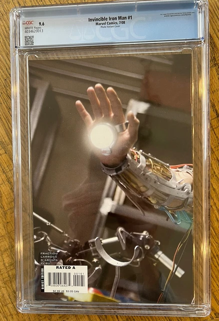 Invincible Iron Man #1 CGC 9.6 Robert Downey Jr Photo Variant MCU Disney+ RARE 2