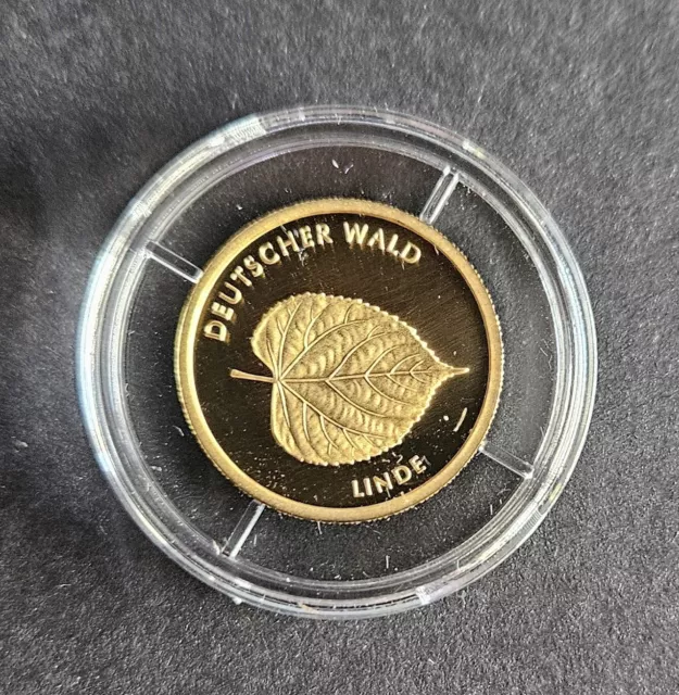 BRD 20 Euro Gold 2015 G Linde (Deutscher Wald), 1/8oz, in Kapsel mit Zertifikat