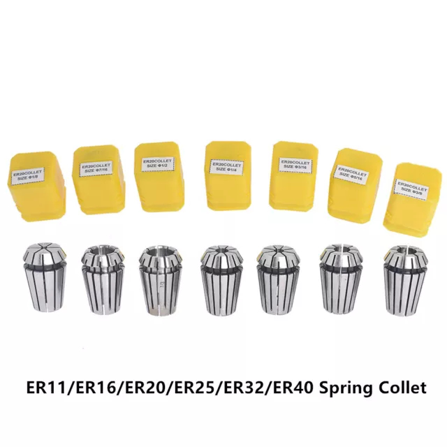 ER11/ER16/ER20/ER25/ER32/ER40 Spring Collet Set For CNC Milling Lathe Machine