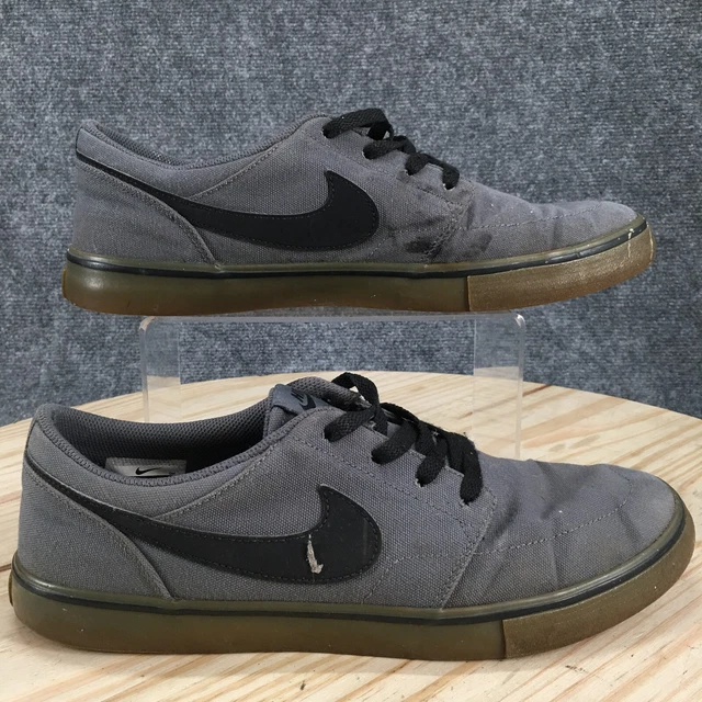 Nike sb portmore ii dark grey & gum canvas skate shoes deals