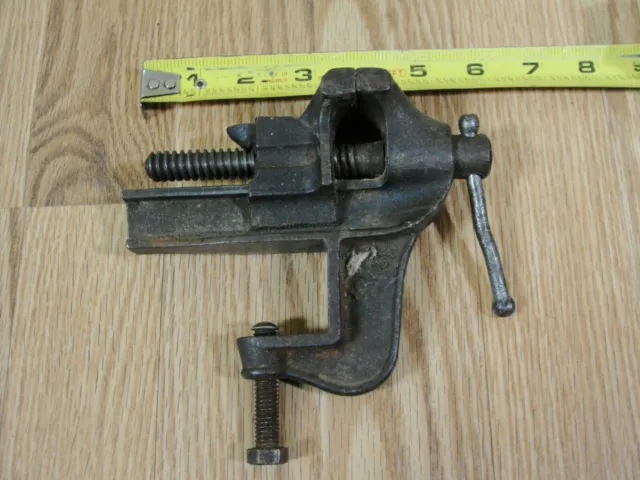 Vintage Hardy #2 Made In USA Small Table Clamp Vise w Anvil   2" Jaws