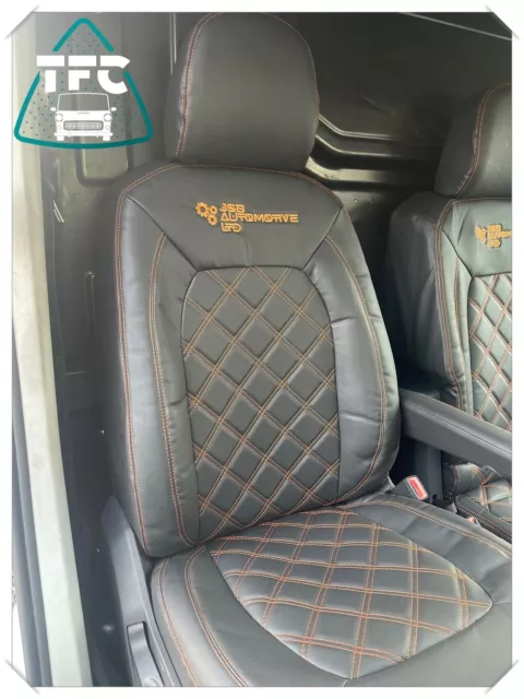 Seat Covers For Vw Crafter 2+1 Full Eco Leather + Custom Logo Bespoke Seats