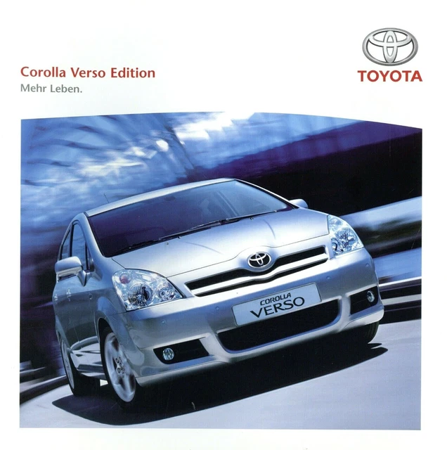 TOYOTA COROLLA VERSO Edition Prospekt 2006 8/06 D Katalog brochure