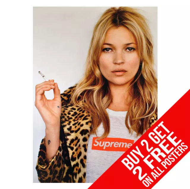 Kate Moss Poster Fashion Print A4 A3 Size - Buy 2 Get Any 2 Free