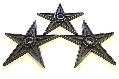 3  Large   Cast Iron  Texas   Americana  Star  Old  Building  Tool   Craft